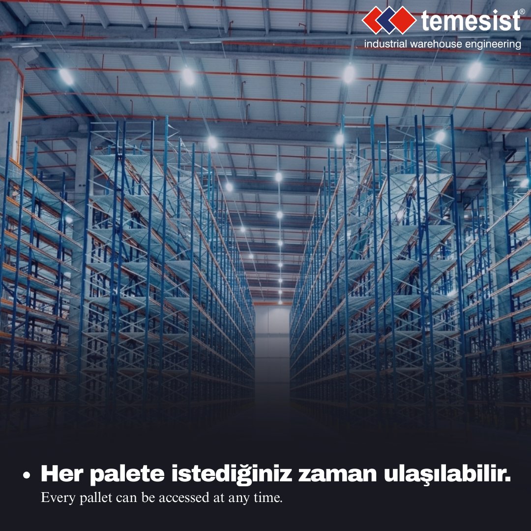 temesist's tweet photo. Depolama alanınızı verimli kullanmak ve operasyonlarınızı hızlandırmak ister misiniz?

Temesist’in Sırt Sırta Raf Sistemi ile depo kapasitenizi maksimum seviyeye çıkarın... https://t.co/DmQPh149Ub