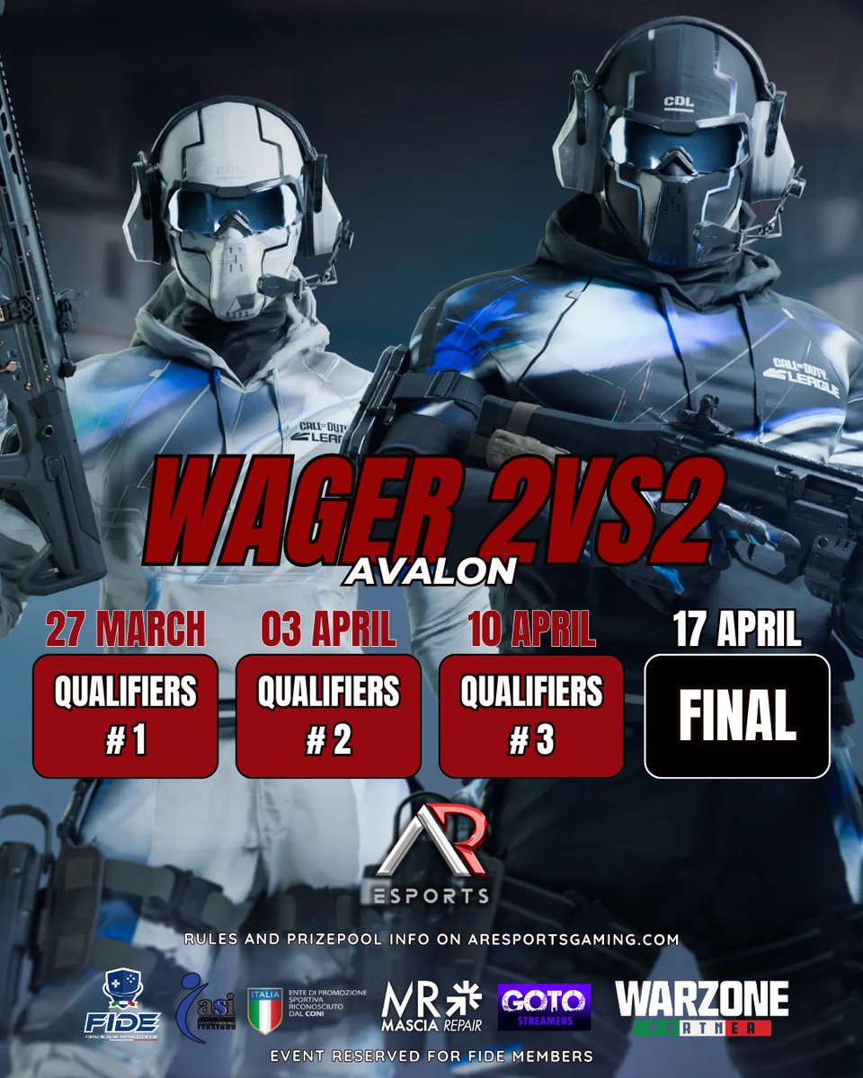 ArEsportsGaming's tweet image. 🏆 WAGER CUP 2VS2
🗓️ | TIME 9:30 CET
🔥 | AVALON
💰 | WITH PRIZEPOOL
😈 | UNDER BRACKET
📍 | HOST EU

🔴 COMMET FOR SPOT🔴

#warzone #callofduty #champs