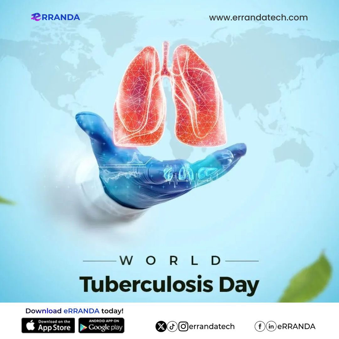 errandatech's tweet photo. 🫁 World Tuberculosis Day 💙
Every year, millions are affected by TB, yet it’s preventable and treatable. Every cough ignored, every delayed test, is a life at risk.

Today, we speak up. We get tested. We support those fighting TB. 💪

#tuberculosis https://t.co/NsIjV01NPn