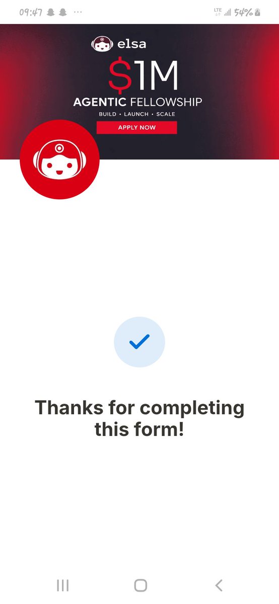 justfocus672's tweet photo. I just applied to @HeyElsaAI $1M Agentic fellowship

Wish me luck 👀🤝 https://t.co/cCze6LOiCH