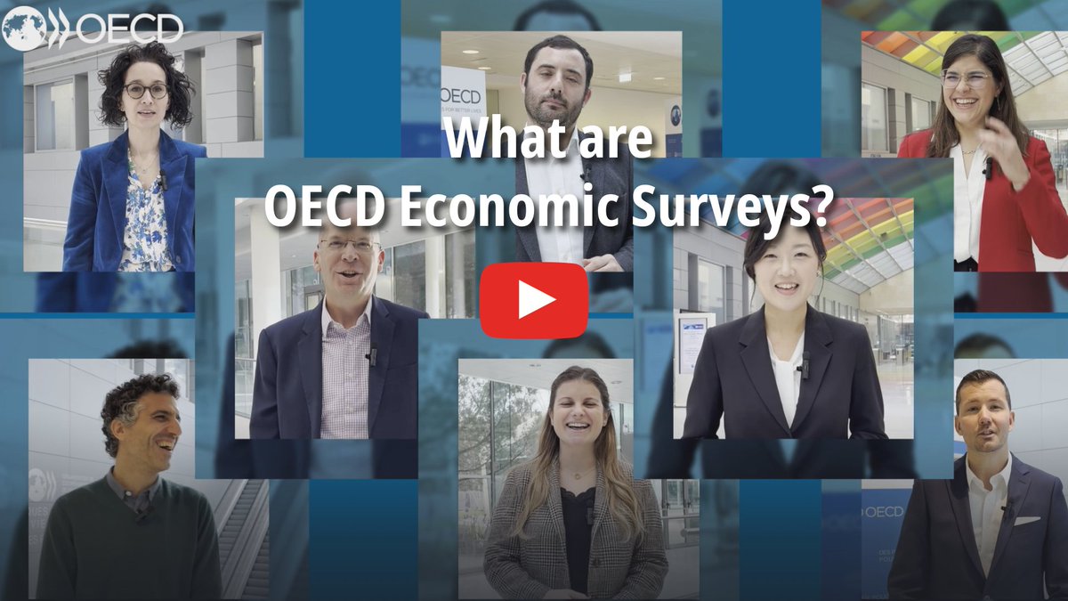 OECDeconomy's tweet photo. What are @OECD Economic Surveys and why do they matter?
They’re like a health check for economies, with data-driven insights and concrete policy recommendations for stronger, more resilient growth.
🎥 Watch the video and learn more ⬇️ 
https://t.co/e118RaMjtZ
#Economy https://t.co/98LDyq5U4k
