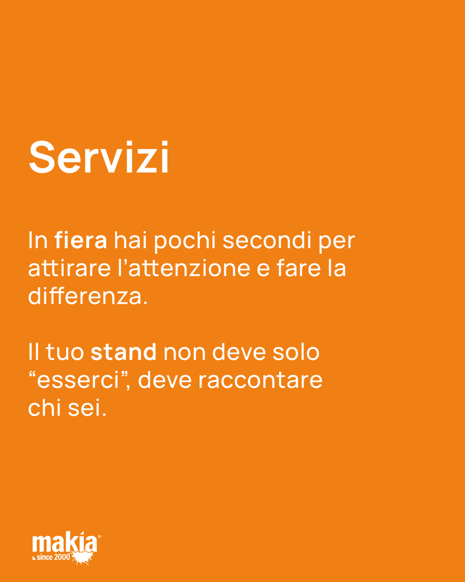 makiaIT's tweet photo. Uno stand efficace: 
➡️ Comunica in modo chiaro 
➡️ Attira, coinvolge e guida il visitatore 
➡️ Valorizza prodotti e servizi in modo strategico 

Progettiamo stand fieristici partendo da un’idea precisa: ogni metro quadro deve lavorare per te.

✉️ info@makia.it https://t.co/EM6LOXbo4Z
