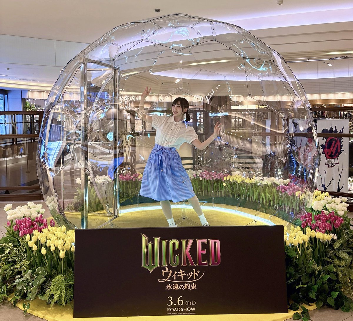 evemaroamane's tweet image. #Wicked   #ウィキッド永遠の約束 
観てきました！(3回目)
毎回ボロボロに泣いてしまって、目が痛いです。

ミッドタウン日比谷のフラワードームは圧巻でした💐