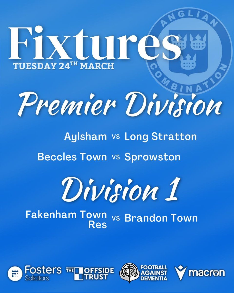 Fosters Solicitors Anglian Combination tweet media