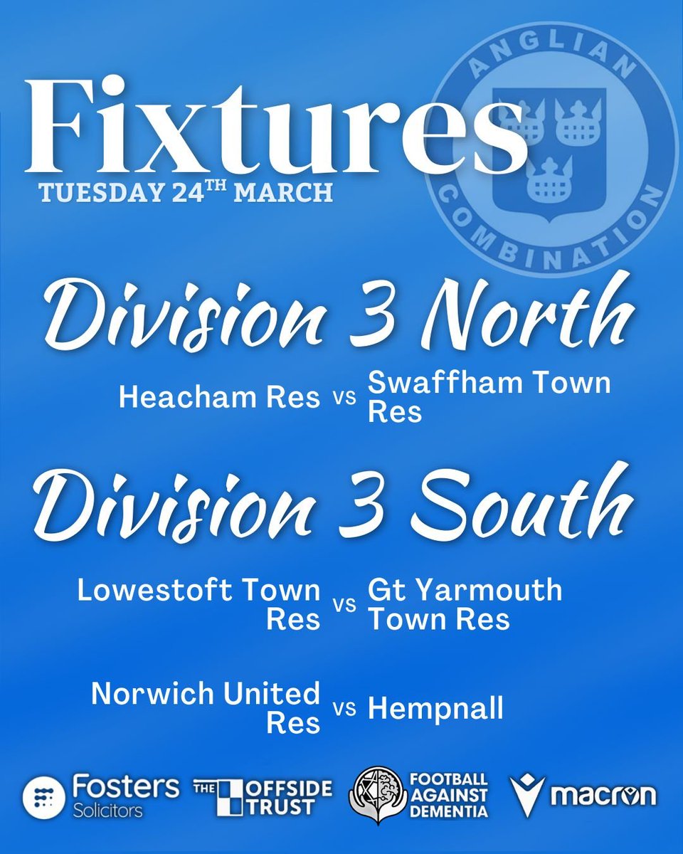 Fosters Solicitors Anglian Combination tweet media