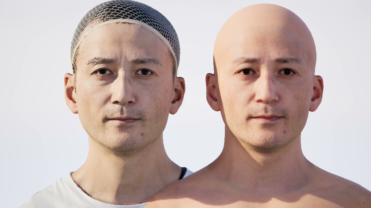GameMakersJP's tweet photo. 「Mesh to MetaHuman」で作った顔メッシュの質感向上TIPS。リアルな皺の再現方法を紹介
https://t.co/k01cR1rKyB

3DスキャンメッシュをMetaHumanに変換するにあたり、肌のテクスチャを転送することで見た目をスキャン元に近づける手法について語っている https://t.co/6Mq6HynK5X
