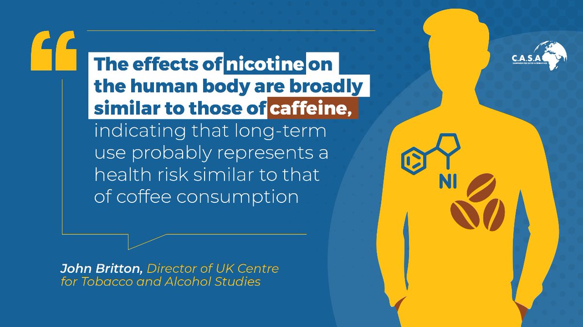 GoingSmokefree's tweet image. Research by the Royal Society for Public Health shows a key point: nicotine ≠ the main harm.

Like caffeine, it’s a stimulant, but the real danger comes from combustion, not nicotine itself.

That’s why safer alternatives matter rsph.org.uk/insights/nicot… #THR #HarmReduction