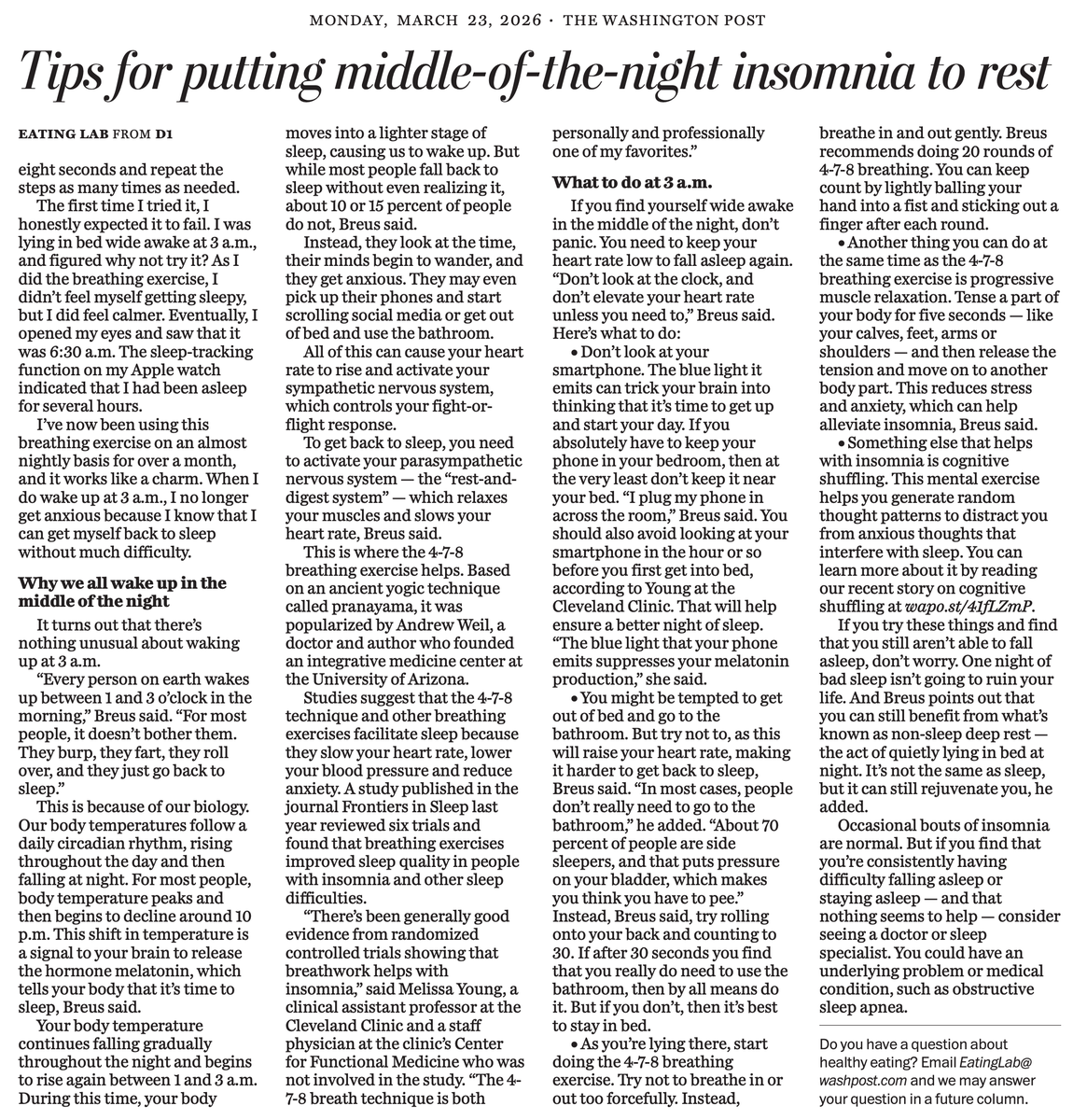 beastoftraal's tweet photo. "Do you ever find yourself lying in bed wide awake at 3 a.m., tossing and turning, unable to get back to sleep?" —I don't have this problem anymore, but I have tried the 4-7-8 breathing method at the beginning of my sleep and it does work for me. Try it. https://t.co/xyx2FfUgNP