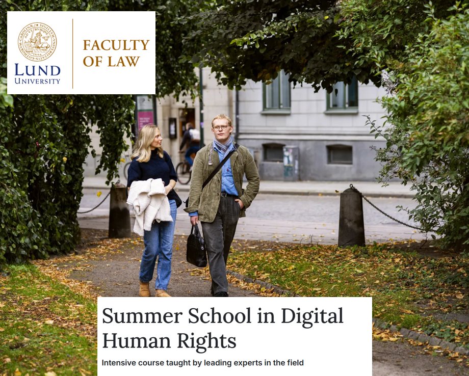 opportunitiesfy's tweet image. 🎓🌍 Fully Funded Summer School in Sweden
Study Digital Human Rights at Lund University
🎓 Free tuition
 🏠Free accommodation
 💰Travel grants
⏰ 15 April 2026
 🔗 wp.me/p23f03-k9f
#Scholarships #HumanRights