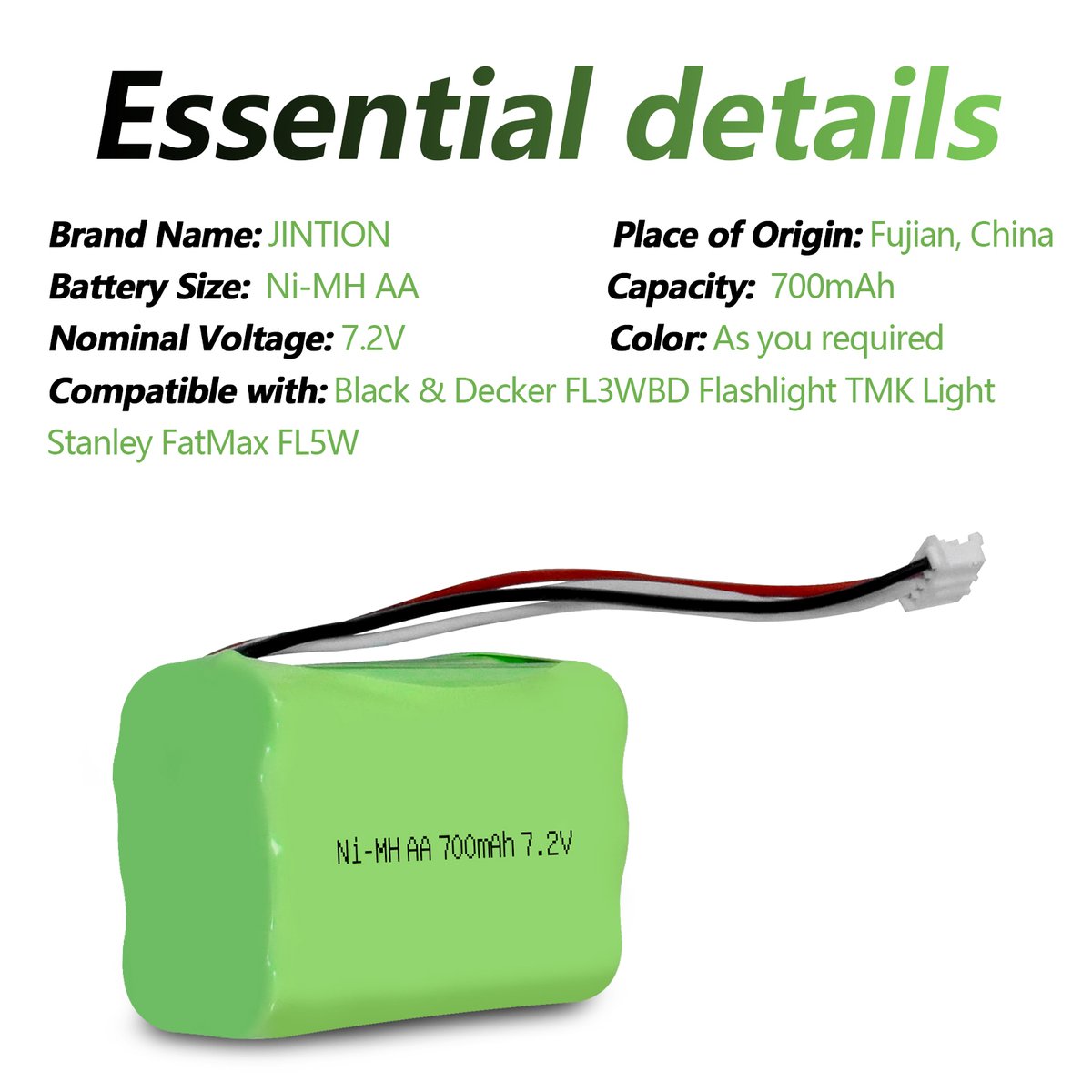 jintion_'s tweet image. NI-MH AA  700mAh 7.2V– Special battery model, custom options available! 🚀 Explore more at 👉jintionbattery.com #Rechargeable #BatteryLife #TechProfessional #jintionbattery