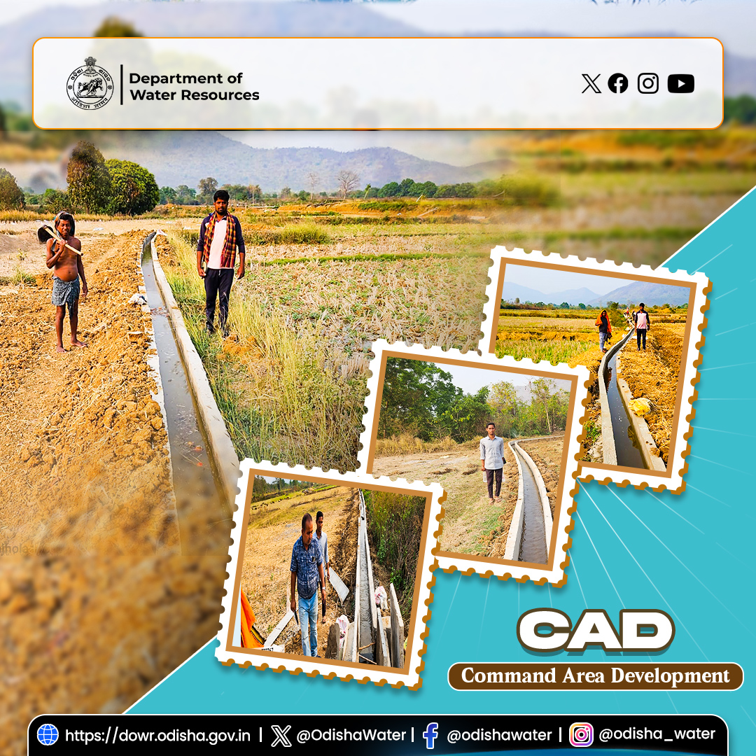 OdishaWater's tweet image. Ongoing construction of #FieldChannel under OIIPCRA at Chalakhai Anicut, covering Gopalursasan and Sosisbilli villages in the Soroda Block of #GanjamDistrict.
A total of 1100 m of RCC-lined channel, along with 25 hydraulic structures, has been developed to ensure sustainable