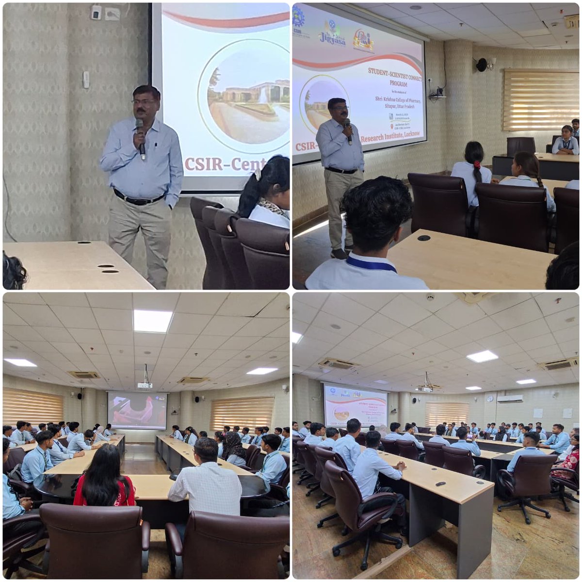 CSIR_CDRI's tweet image. A #Student_Scientist_Connect #Programme under @CsirJigyasa was organized for the 50 students and 2 faculty members from #ShriKrishnaCollegeofPharmacy @Sitapur.
@CSIR_India @CSIR_HRDG @IndiaDST