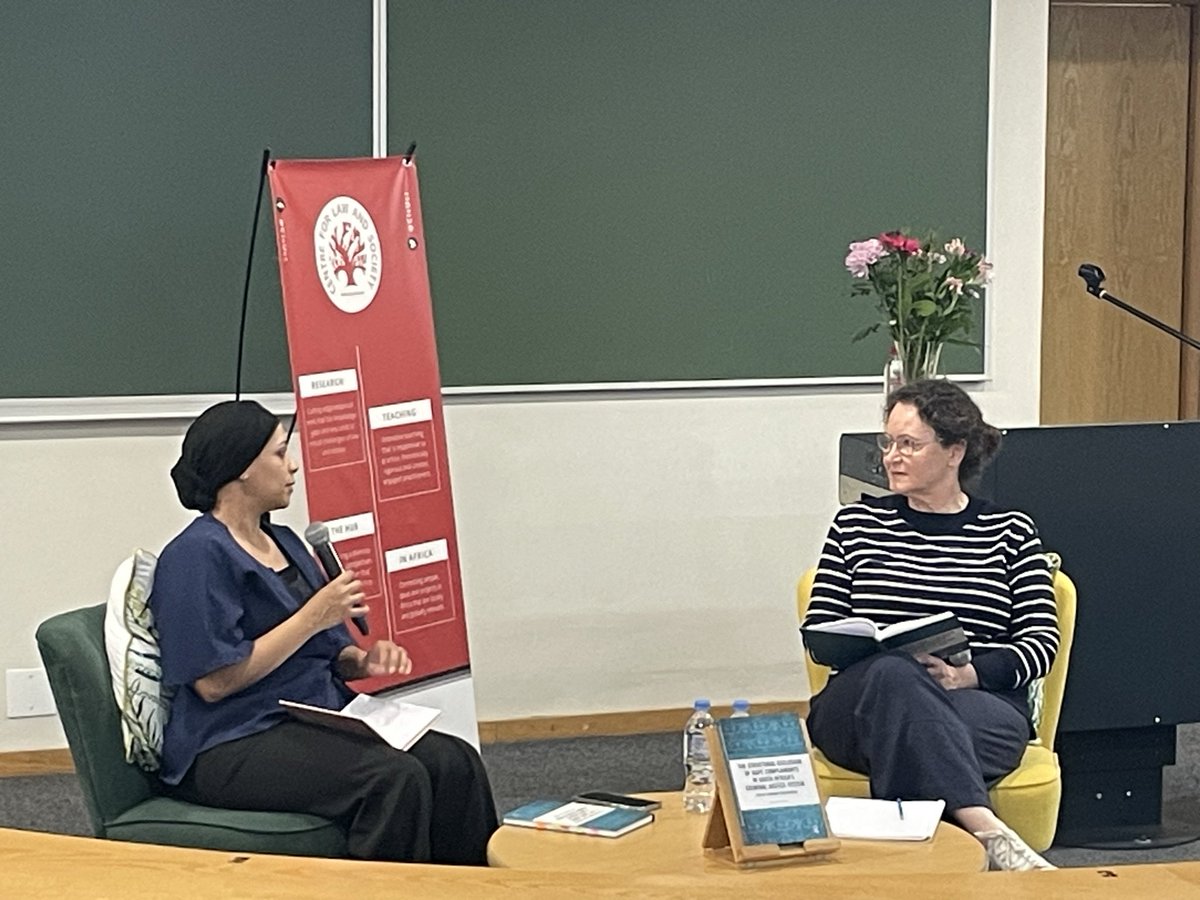 ClsUct's tweet photo. Yesterday CLS was privileged to host the launch of Prof @jameelah_omar’s recently published book - The Structural Exclusion of Rape Complainants in South Africa’s Criminal Justice System.The book is now available through @routledgebooks in the Frontiers of Criminal Justice series https://t.co/hyuTWUGJ30