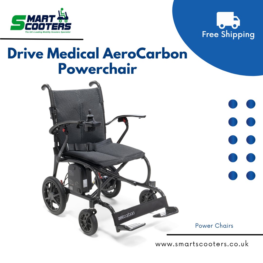 smartscooters1's tweet photo. Light to carry. Strong to rely on.

The Drive Medical AeroCarbon Powerchair folds in seconds and is built for easy, everyday travel.

Shop now → https://t.co/W6rCJmEtKP

#Powerchair #Mobility https://t.co/FnMYPModi2