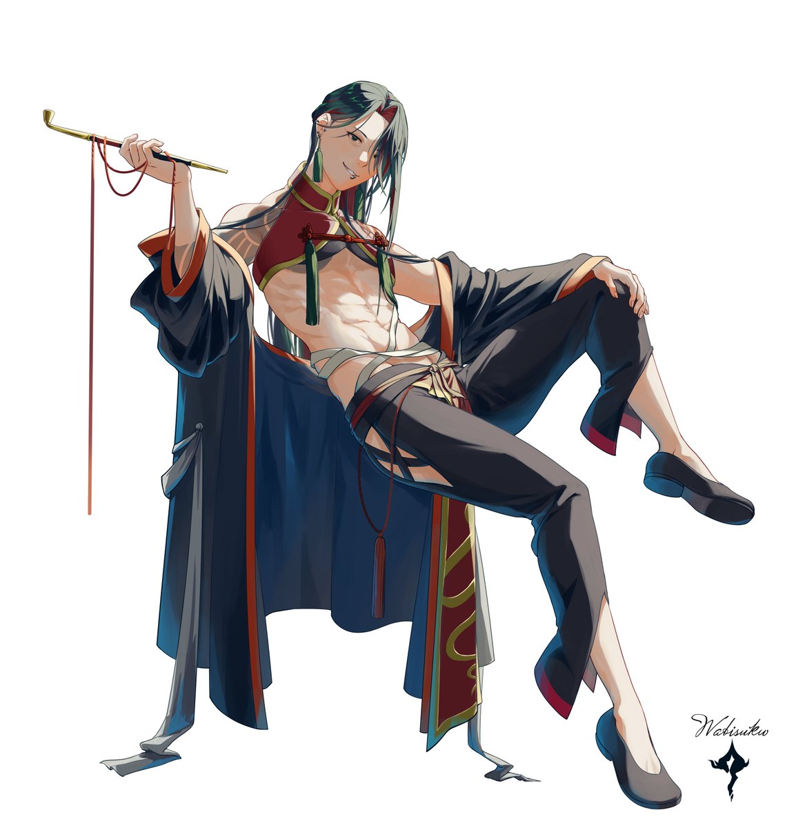 Wabisuke_goart's tweet photo. 【ご依頼案件】

オリジナル中華服をデザインさせていただきました
滴るような妖艶さをイメージに制作いたしました https://t.co/O7VTRlicM5