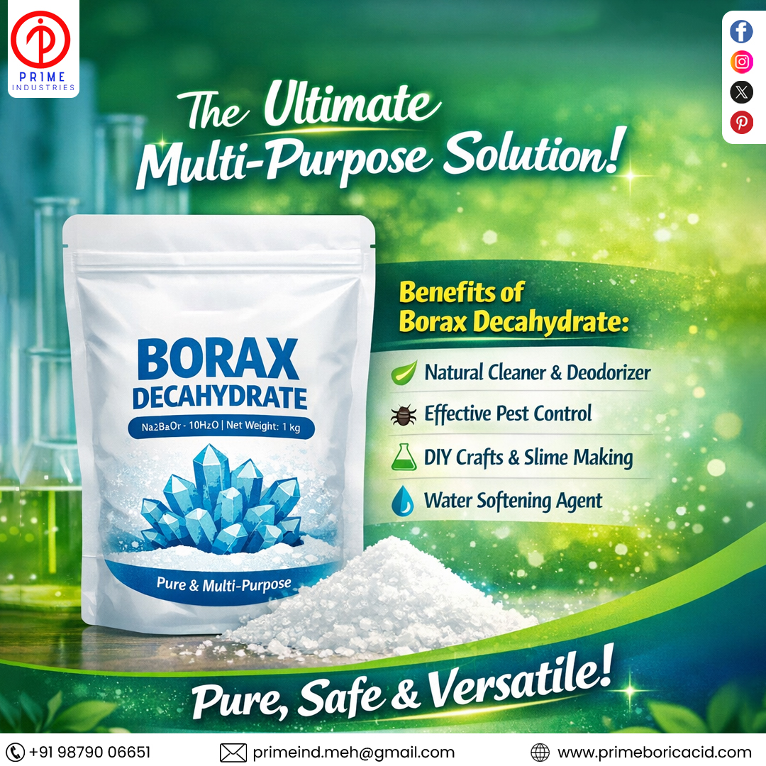 PIndustrie34121's tweet image. ✨ The ultimate multi-purpose solution for your everyday needs! From cleaning 🧼 to pest control 🐜 and even DIY crafts 🎨, Borax Decahydrate does it all with ease. Pure, safe. 💯

📞 +91 98790 06651
🌐 primeboricacid.com

#Borax #MultiPurpose #CleaningSolution #PestControl