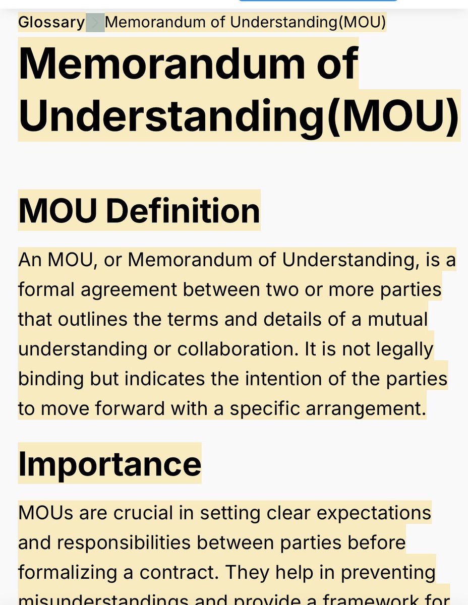 panwarsudhir1's tweet image. #puchAI ने यह तय कर दिया कि #MOU को सरकार की उपलब्धि नहीं माना जा सकता।
मुख्यमंत्री जी स्वयं कह रहे हैं कि MOU कभी भी कैंसिंल किए जा सकते है।
वैसे बिज़नेस मे MOU की परिभाषा उप्र के #मुख्यमंत्री जी की भाषा से थोड़ी अलग है।