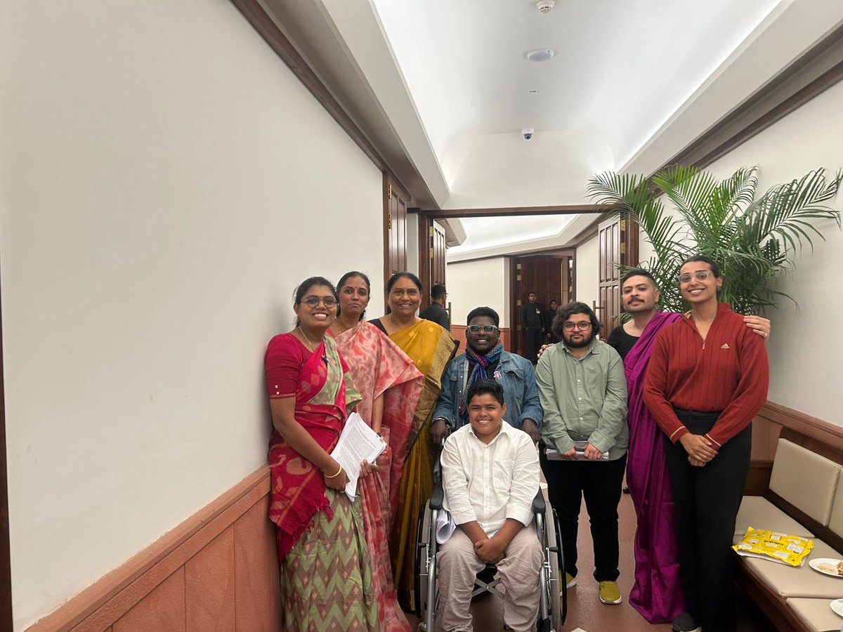 Today, we met the Honorable Members of Parliament <a href="/RahulGandhi/">Rahul Gandhi</a> <a href="/priyankagandhi/">Priyanka Gandhi Vadra</a> and <a href="/jothims/">Jothimani</a> We discussed the current transgender bill. They listened to our community's representation with great interest. Rahul ji fully supported our demand and said he and his party stand with us.