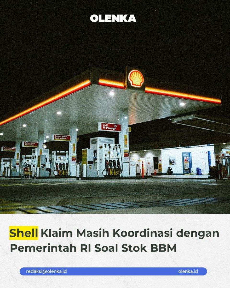 Olenka_News's tweet image. Manajemen Shell Indonesia mengklaim masih melakukan koordinasi dengan pemerintah RI terkait dengan ketersediaan stok bahan bakar minyak (BBM) di SPBU.

#BBMShell #Shell