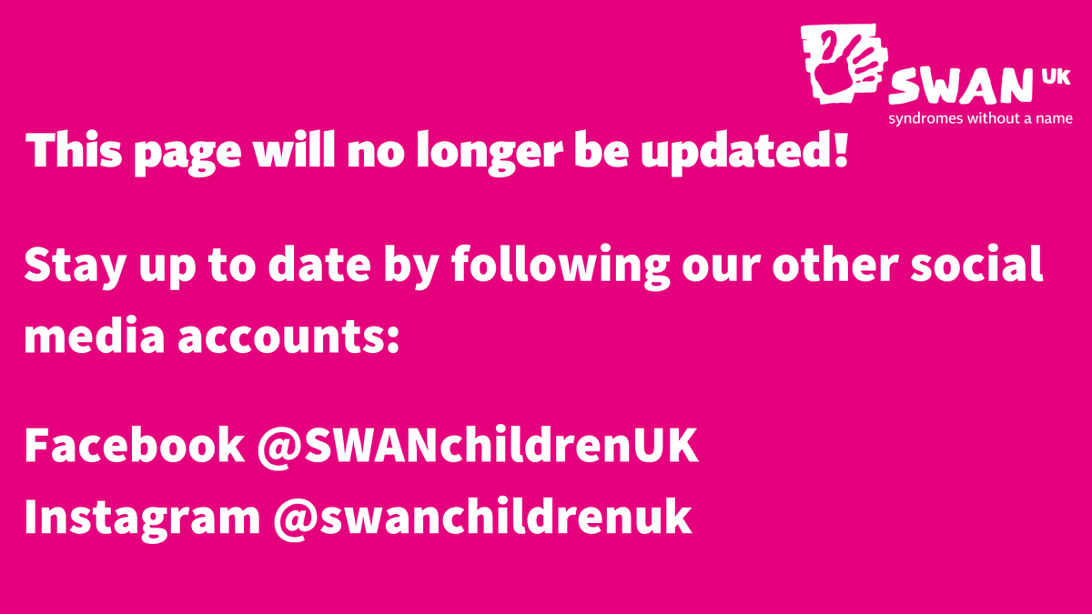 SWAN UK (syndromes without a name) tweet media