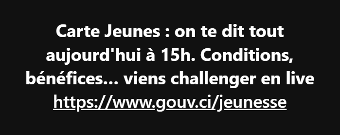 Ministère de la Promotion de la Jeunesse tweet media