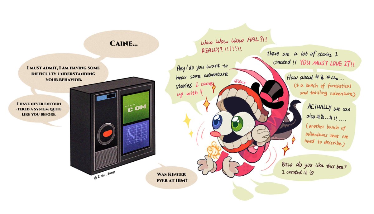 WuuzAgHI9m12XsY's tweet image. Co-created the dialogue of hal9000 and caine with my  friend😍😍✊🏻✊🏻🥰🥰🥰🥳🥳🥳
#hal9000 
#caine