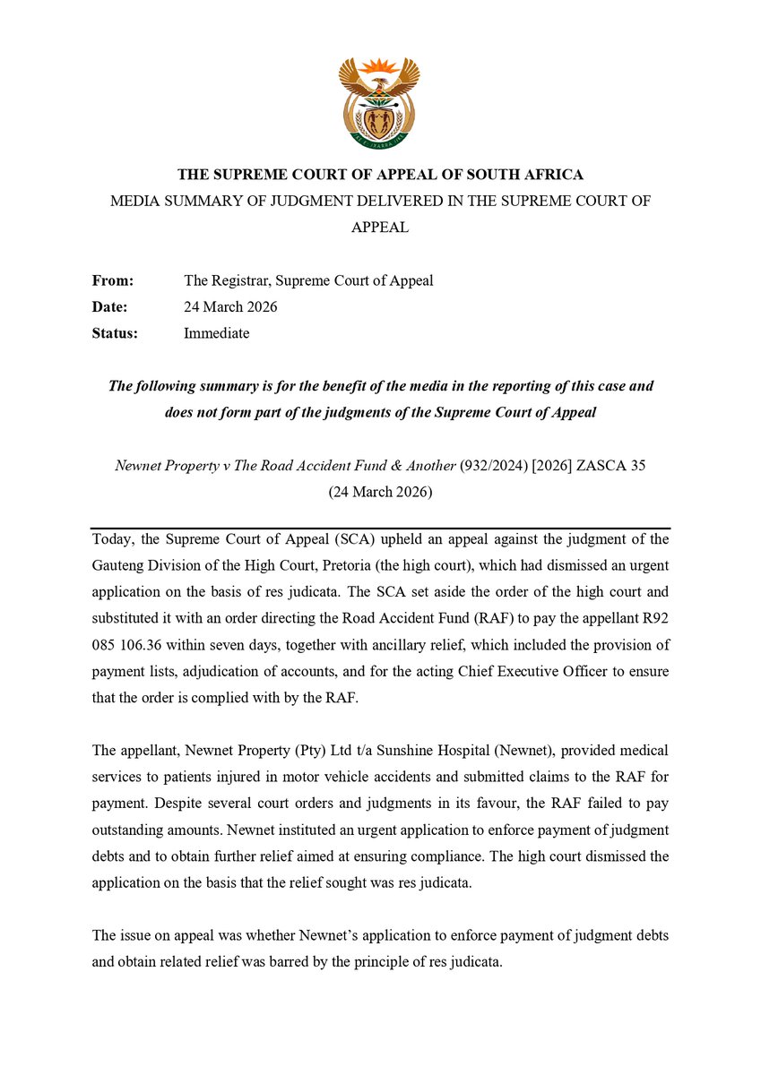 Supreme Court of Appeal ZA tweet media