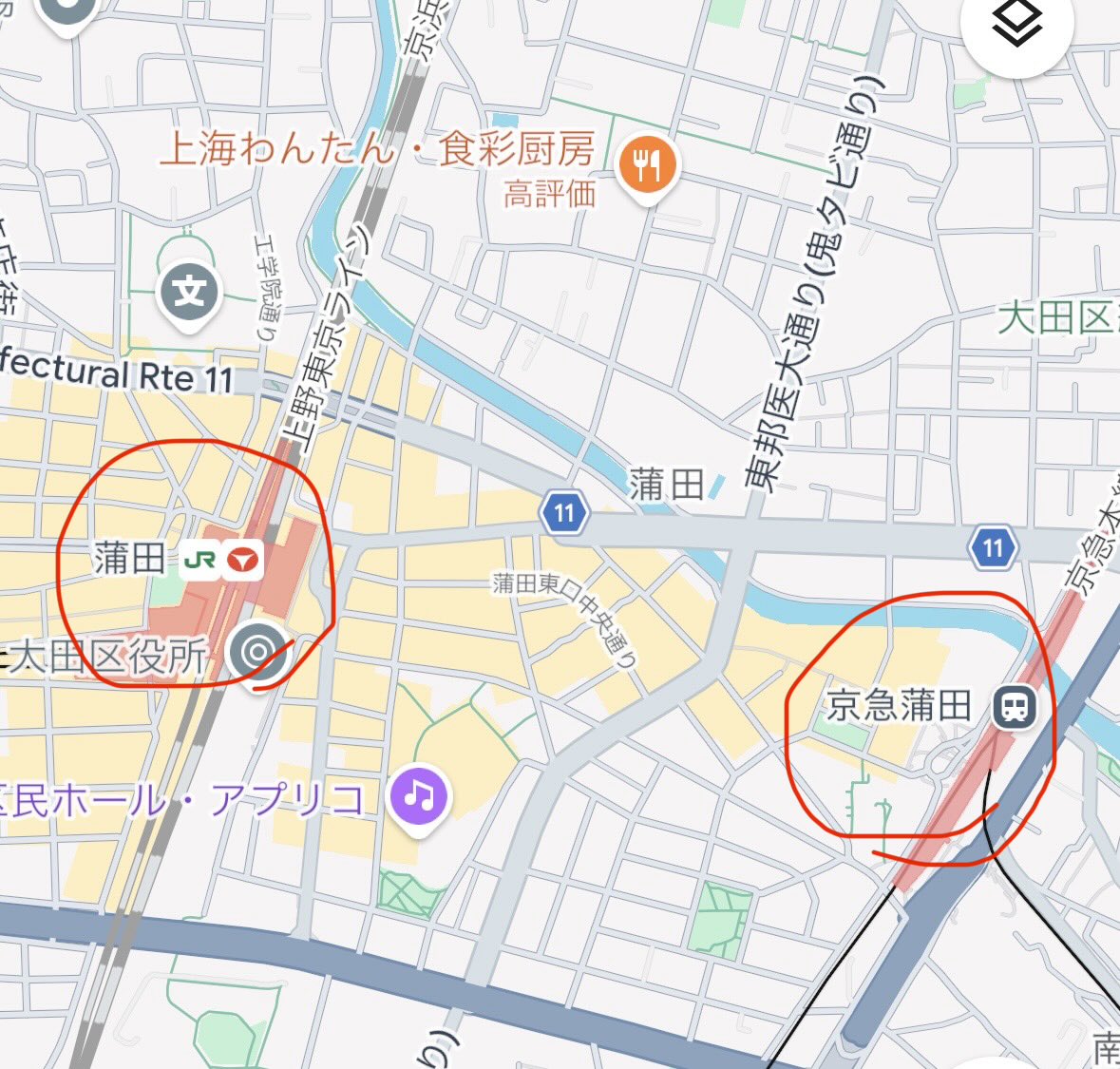 これから羽田空港で勤務する上京組の皆さんへ

京急蒲田駅とJR蒲田駅は全くの別物です。
空港へ行こうとしてJR蒲田駅から電車乗ると辿り着かないのでお気をつけてください。

JR蒲田駅から羽田空港へ行こうとして入社式遅れかけてる人がいました。私です。