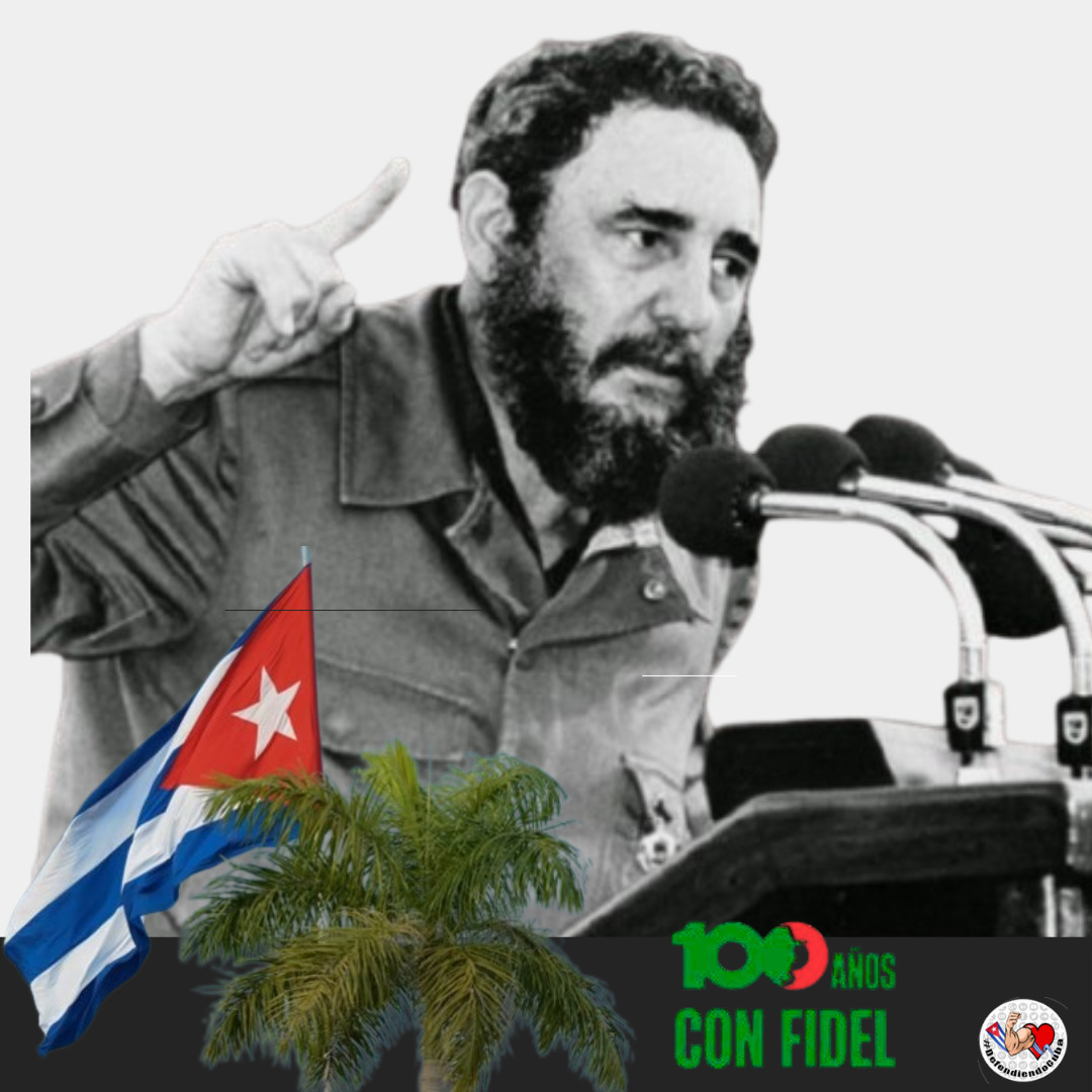 #100AñosConFidel: "Solo nosotros podemos hallarle solución a los problemas, (...) manteniendo la unidad de nuestro pueblo, el orden y el espíritu de lucha".

 #CubaEstáFirme
#DefendiendoCuba🇨🇺💪❤️