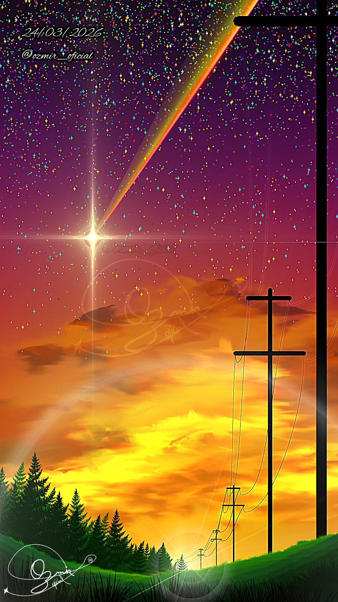 OZMIR_OFICIAL's tweet photo. Desenhando Paisagens.
.
.
desenhei uma paisagem ao por do sol com um asteroide passando pelo céu.
.
#drawing #desenhodigital  #fypシ゚ https://t.co/sQfXUrxHrn