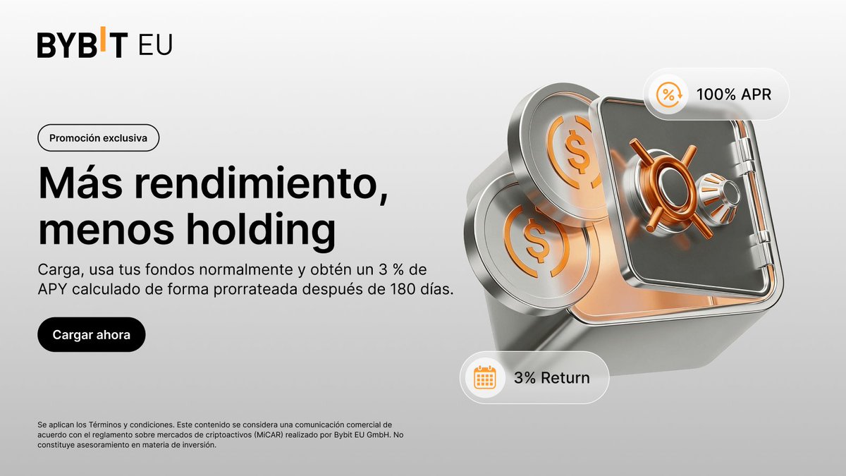 ¿Por qué conformarte con un sprint cuando puedes correr una maratón? 

Nuestra campaña «Mayor rentabilidad, menor holding» acaba de mejorar aún más.

Te presentamos el plan de lanzamiento con un 100 % de APR (TAE): 

+3 % de rendimiento en tus recargas de criptomonedas
Opera,