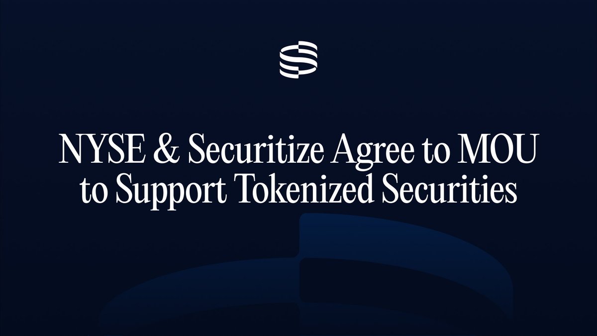 🚨 WALL STREET JUST SURRENDERED TO RIPPLE: NYSE OFFICIALLY LAUNCHES TOKENIZED SECURITIES ERA! 

THE GREAT TOKENIZATION TAKEOVER JUST WENT NUCLEAR!

The New York Stock Exchange, guarding 30 TRILLION dollars in market cap, just signed a Memorandum of Understanding with Securitize