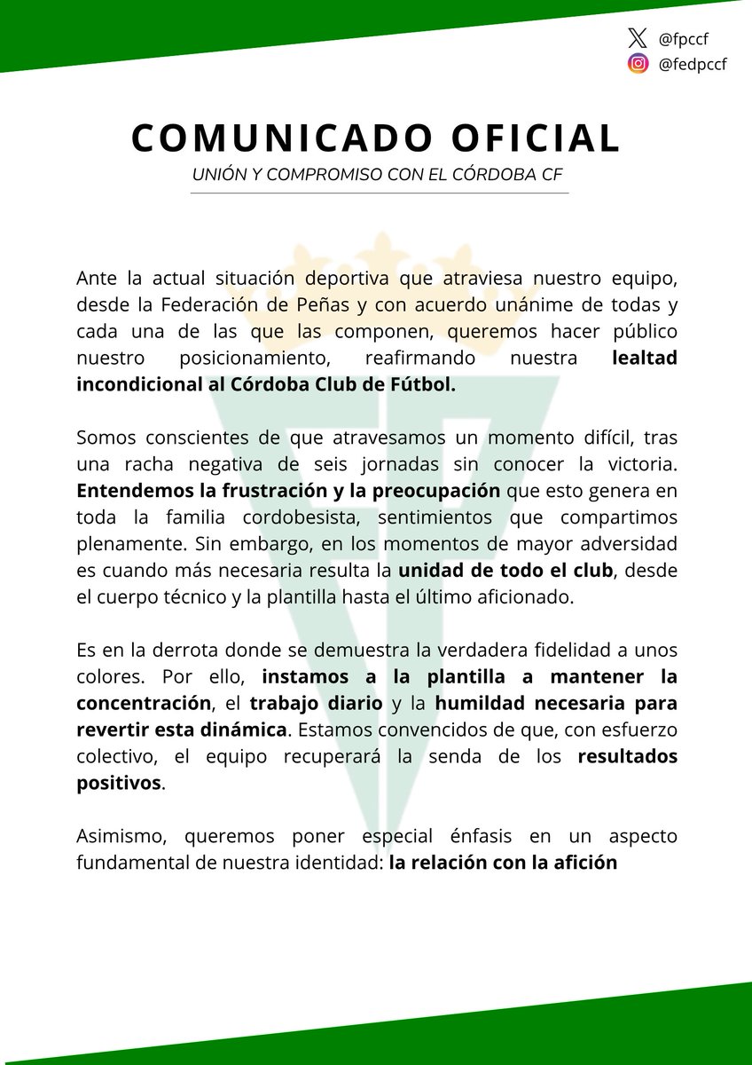 Federación de Peñas del Córdoba CF tweet media