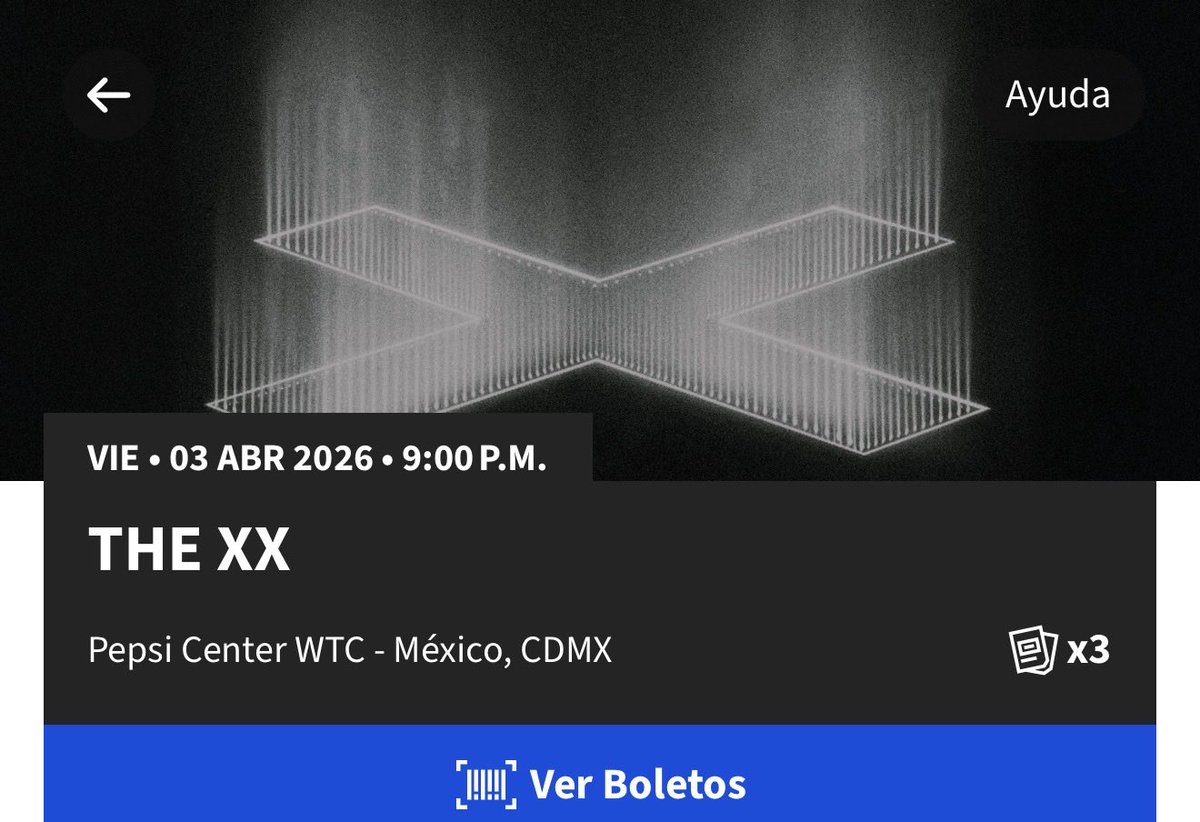 dabidzom's tweet photo. Vendo 3 boletos generales para The XX son para el viernes 3, son digitales lo vendo los 3 juntos! https://t.co/lMPtFqdtcn