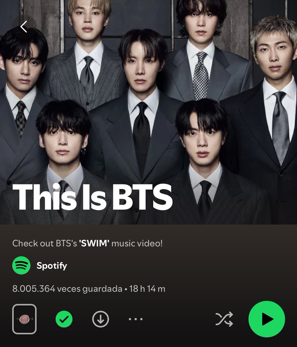 goeskthh's tweet photo. 🚨 COMPARTAN!
La playlist OFICIAL de BTS en Spotify es "This is BTS" y hoy logra un HITO HISTÓRICO al sumar 8 MILLONES de guardados, PÁSENSE POR ESTA PLAYLIST Y NO DEJEN DE COMPARTIRLA👇🏻🔥
🖇️https://t.co/2isABA1EV3

STREAM FOR BTS
STREAM &amp; BUY ARIRANG 
#BTS_ARIRANG 
#StreamForBTS https://t.co/TPNNP7f9Iw