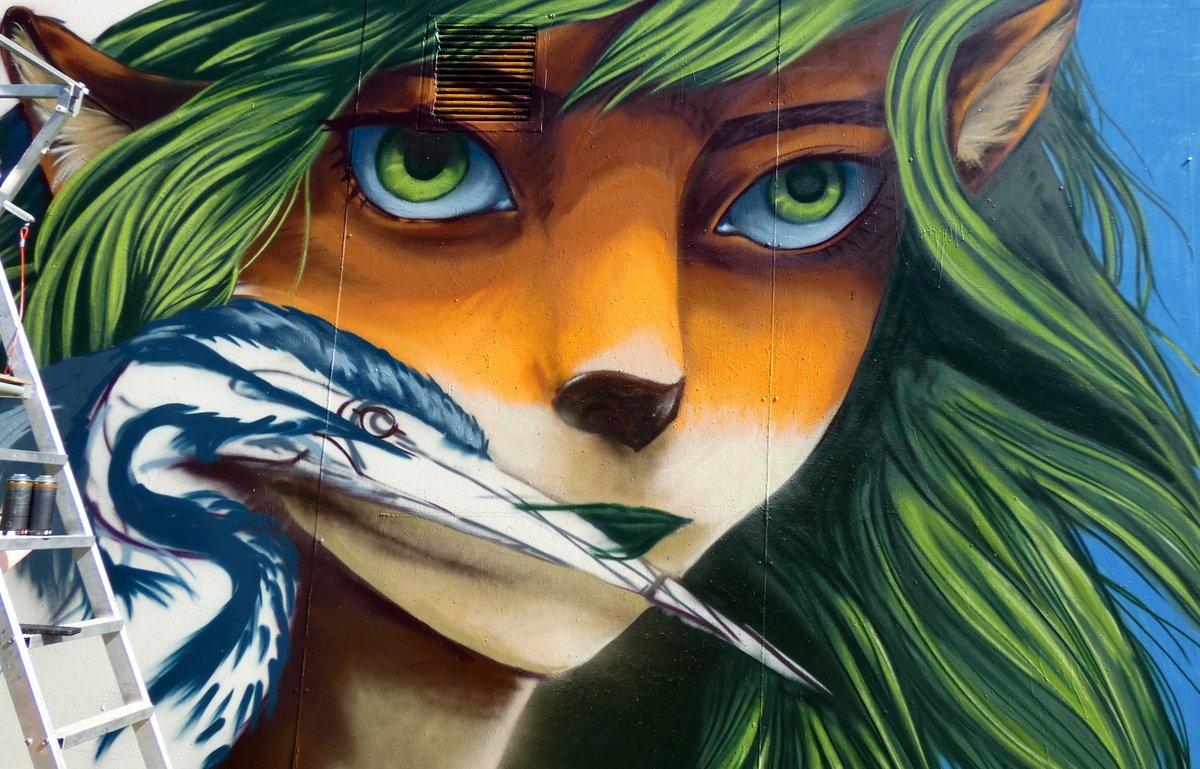 voyagesMadikera's tweet image. 17ème MUR de Bram (11) - WIP  24/03/26 
Artiste: MASSA
Aude à la faune locale... Quand Dame Renardinette croise Sieur Poupré d'Héron... 

Suivi Street-Art  dans l'Aude:  madikeravoyages.fr/NY3/crbst_41.h…

#lemurdebram #bram #massa_artwork #streetart #le11 #le_mur_de_bram #Madikéra