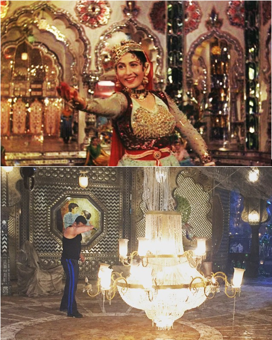 skillinabox's tweet photo. Did you know? 👀
 Mughal-e-Azam ke iconic “Pyar Kiya To Darna Kya” song ke liye Madhubala ka anarkali costume itna heavy tha ki uska weight approx 30 kg tha! ✨
Pure handcrafted zardozi &amp; real jewels used  true royal fashion moment ❤️
#BollywoodFashion #FashionFact #MughalEAzam https://t.co/BJUSCsAMUv