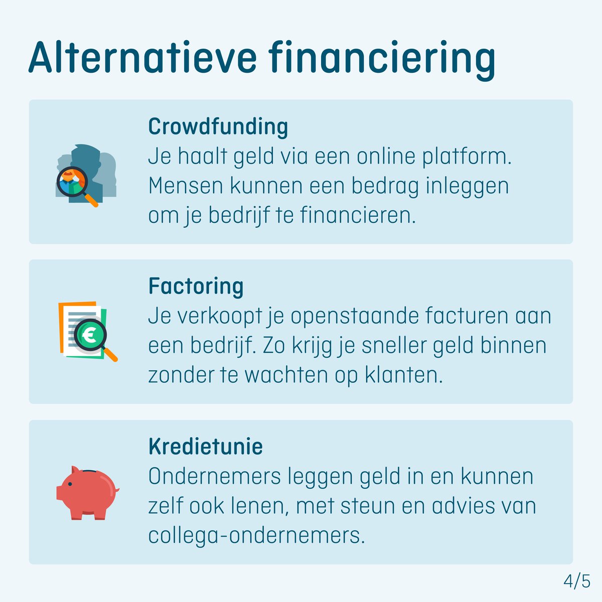KVK_NL's tweet photo. Welke financieringsvorm past bij jouw plannen?
Ontdek opties van lening tot investeerders en alternatieve financiering.