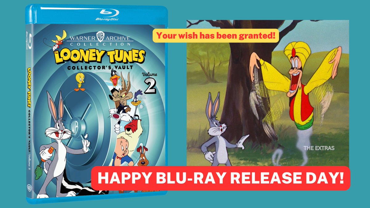 TheExtrastv's tweet image. Your wish has been granted! 🥳 HAPPY RELEASE DAY!!!
Order from Moviezyng: moviezyng.com/saxdn1
Order from Amazon: amzn.to/4bNOJOG
Looney Tunes Collector's Vault Vol. 2 #bluray releases on March 24th

Are you ready? Here comes another helping of Looney Tunes vault