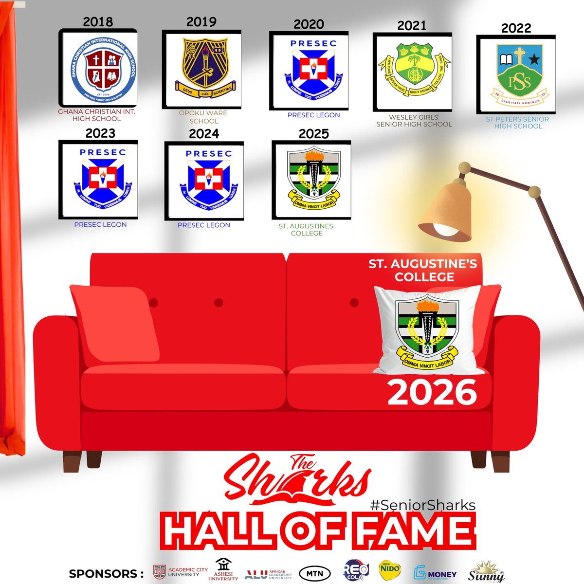 Hall of Fame Update — Senior Sharks Season 9
The Hall of Fame has been beautifully updated! 

 St. Augustine’s College takes their rightful place as Season 9 Champions — back-to-back winners! 

A dominant display, consistency at the highest level, and a legacy firmly cemented!