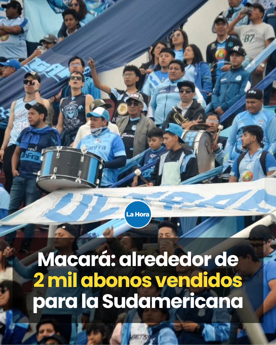 La hinchada de #Macará apoyará masivamente a su equipo, porque ya ha vendido alrededor de 2 mil abonos para la Copa Conmebol Sudamericana 2026. La nota ▶️ bit.ly/4t9l9cb