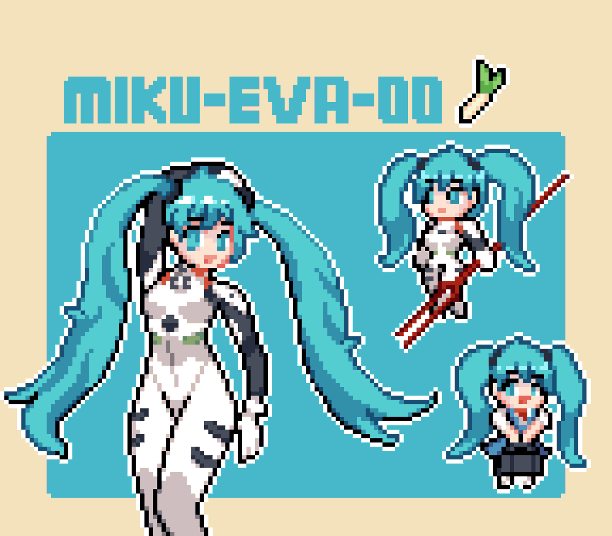 pixelgodoy's tweet photo. Evangelion Miku!! 💙💙

#pixelart #hatsunemiku #pixel_art #evangelion #miku https://t.co/Xdi2QziLJP