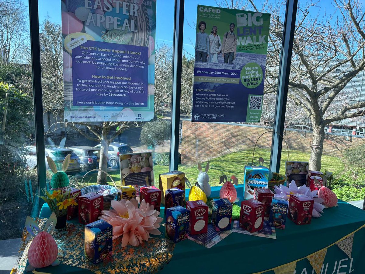ctksfc's tweet image. Tomorrow is the LAST DAY for donations!

Please bring your Easter Egg donations to any CTK Site to help support our chosen charities @DemelzaCharity and @SVPEnglandWales to bring joy to families this easter 😊✨

#EasterAppeal #Charity #CTKSixthForms #CTKCommunity