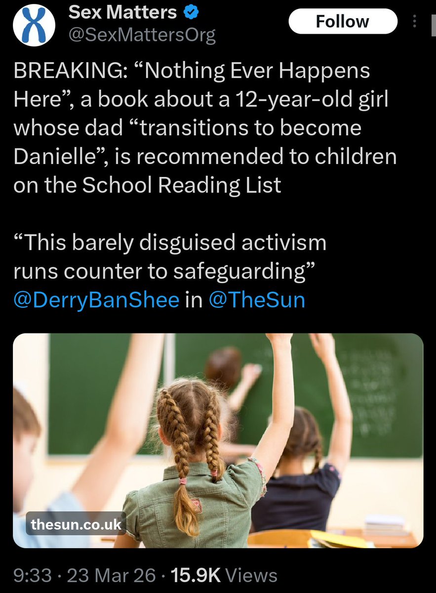 Sex Matters policy runs counter to safeguarding. Books that make it into school libraries for certain ages are chosen by specialist librarians. Some children have trans parents and should have their realities available to them. You cannot erase trans people