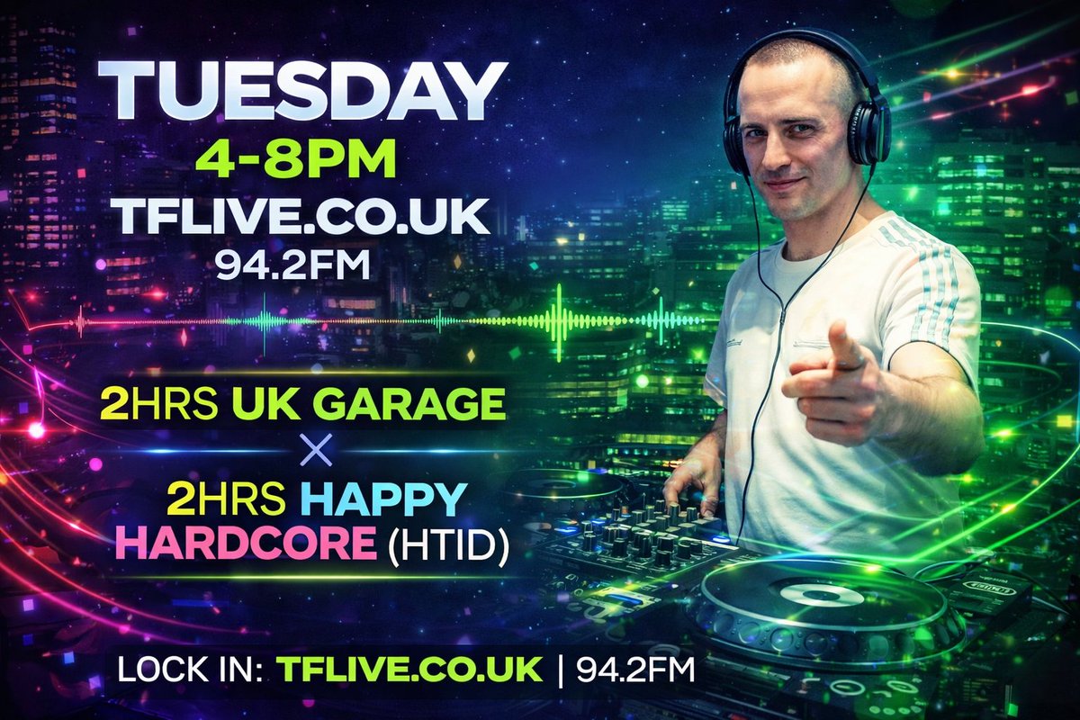 🌍 TFLIVE.uk
📻 94.2fm London Kent Essex 
📱 07350599942