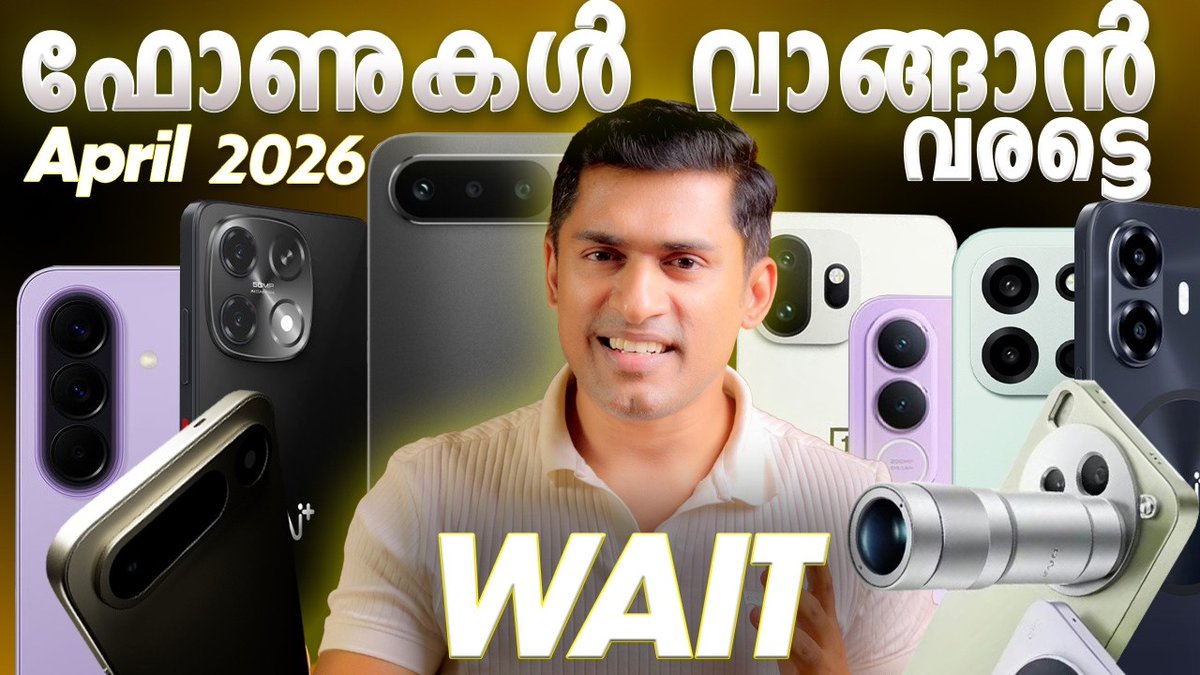 prathapgtech's tweet photo. Upcoming phones in April 2026
Detailed video live on our channel...
Video link 👇
https://t.co/uE99Y2YCjb
#UpcomingPhones2026 #SmartphoneLaunch #OnePlusNord6 #VivoV70FE #SamsungA57 #OnePlus15T #VivoX300Ultra #TechNews #April2026 #NewMobile #Realme16 #RedmiNote15 #gadgetnews https://t.co/LrJOLLJcgh