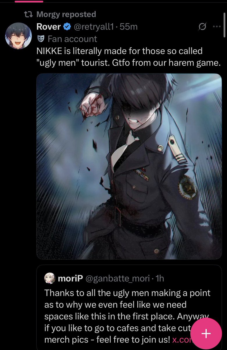 Taytori's tweet photo. when gacha grail isn’t invited to the nikke tea party so they gotta act out :((((

if yall wanted an oshikatsu party invite all you had to do was ask! 

oshikatsu and cosplay “tourists” are welcome 🥹💕💕💕💕💕💕💕💕💕💕 https://t.co/VkkuXjrqkk