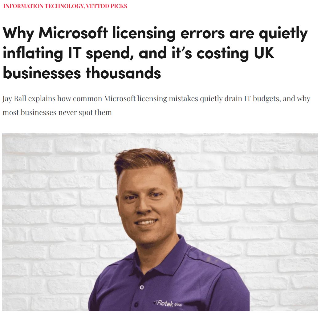 vettdd's tweet photo. Jay Ball explains how common Microsoft licensing mistakes quietly drain IT budgets. And why most businesses never spot them

https://t.co/eDUl46J1R5 https://t.co/UdXorgRtjU