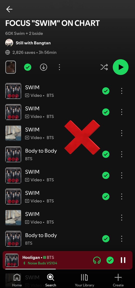 🚨 | Cuidado com as playlists em looping, isso prejudica muito o desempenho da música/álbum e corremos o risco de ter streams removidos. Verifiquem se suas playlists incluem pelo menos duas fillers cada vez que a música foco for adicionada