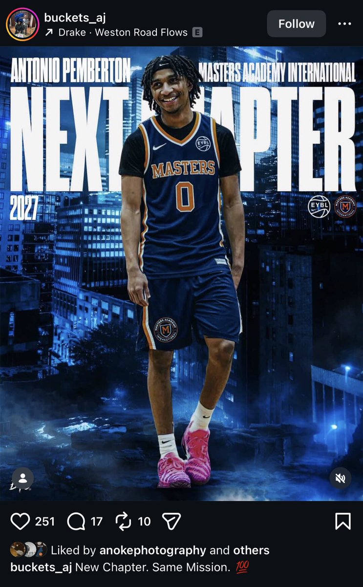 Antonio Pemberton, one of New England’s top 2027 recruits, announces on Instagram that he’s transferring from Brewster Academy to Masters Academy International.

The Gatorade Player of the Year in NH joins his coach, Jason Smith, at the new sports academy. instagram.com/p/DWRXQYEjjq2/…